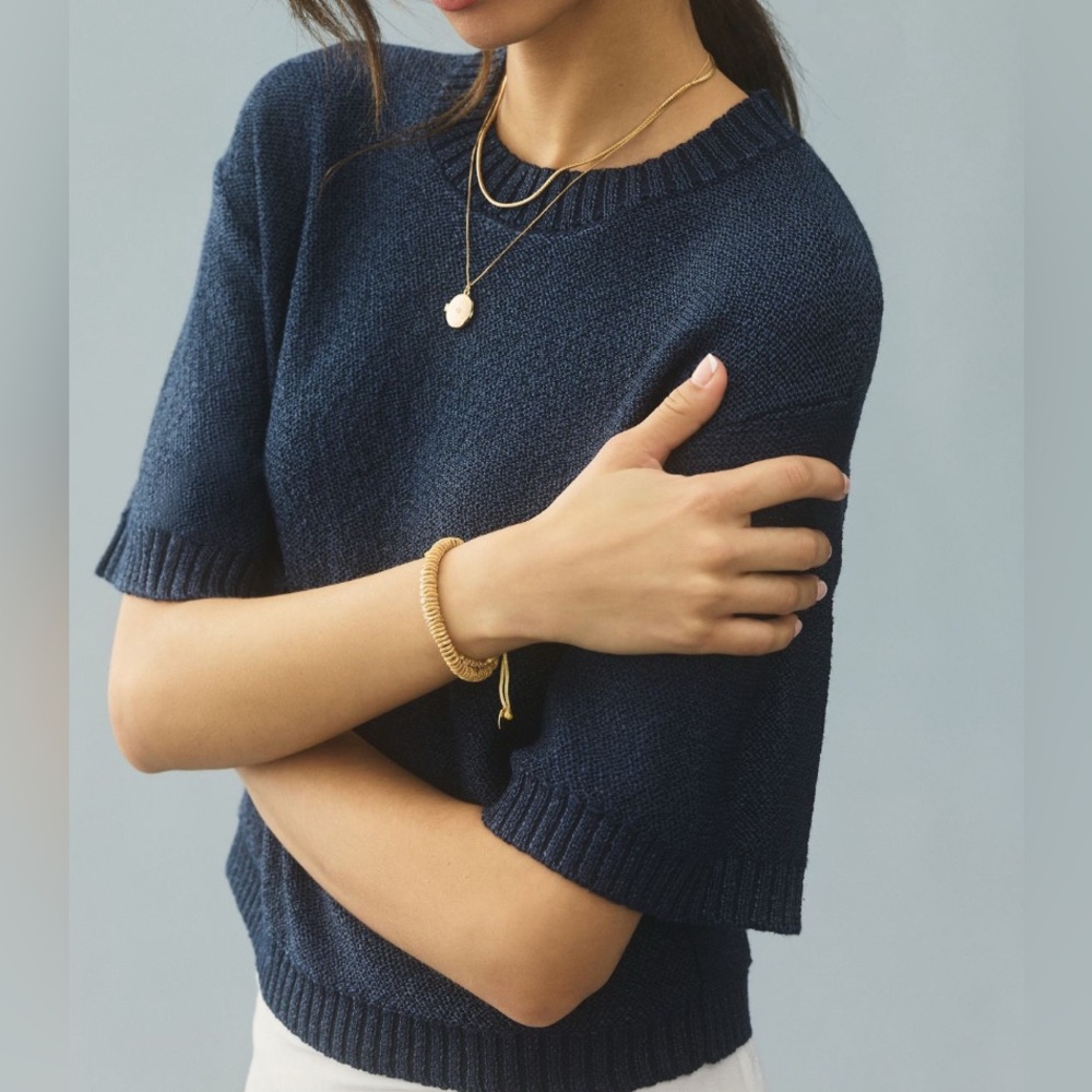 Anthropologie body sweater tee, navy